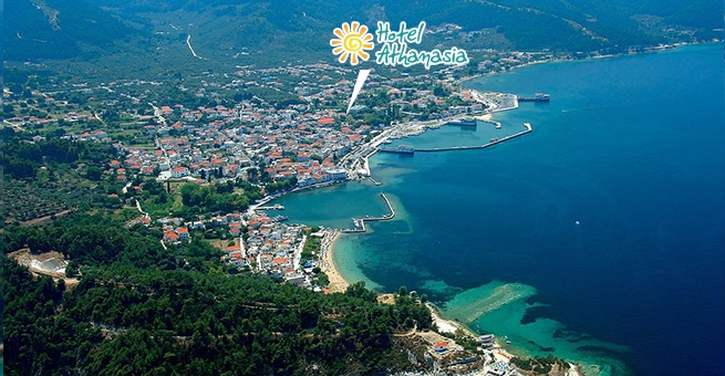 01 - Aerial phpto of Limenas, Thassos